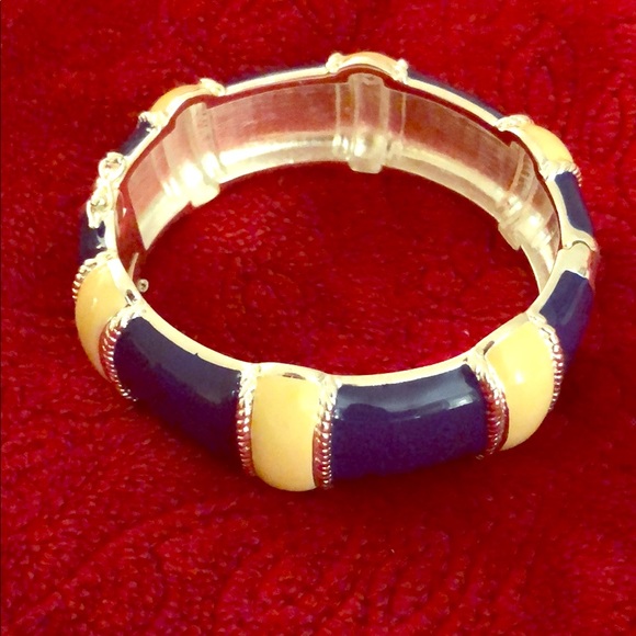 J. Crew Blue & White Enamel Bracelet - Picture 1 of 4
